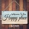 Welcome To Our Happy Place Sign House Door Wall Decor Welcome Signs For Front Door Home Sweet Home Door Wood Welcome Personalized Wooden Hanging The Patio Wall Decor Summer Porch Tin Sign Beach Wall Decor For Bedroom Happy Hour Decor 6x12 Inch